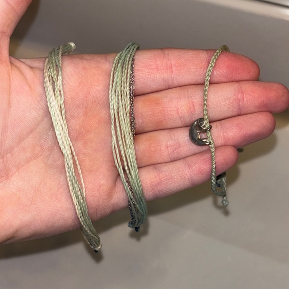 Pura Vida Jewelry - Pura Vida Silver and Green Bracelet Set
